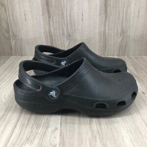 Crocs Clogs Womens 7 Black Rubber Slip On Waterproof Comfort Shoes
